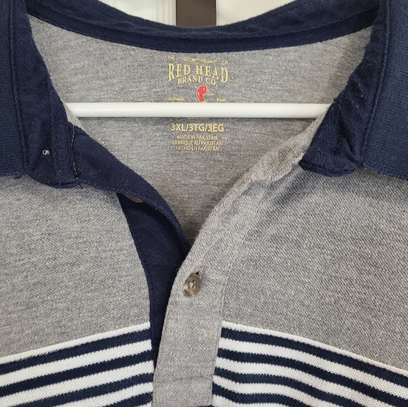 Red Head Brand Co. Men's Short Sleeve 3 Button Polo Shirt, Size: 3XL 3 Colors - Picture 5 of 11